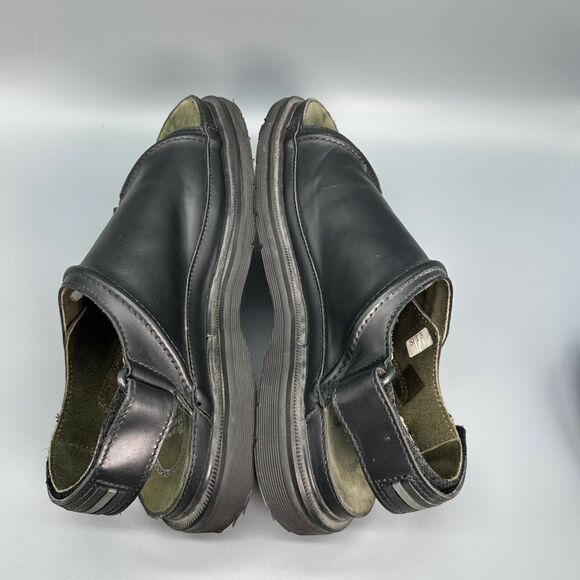 Dr. Martens Vintage Mens Size 12 Black Shoe Leather Sandal Hook and Loop Slip On main image 8